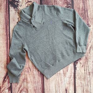 Polo Ralph Lauren Mens Shawl Collar Gray Sweatshirt